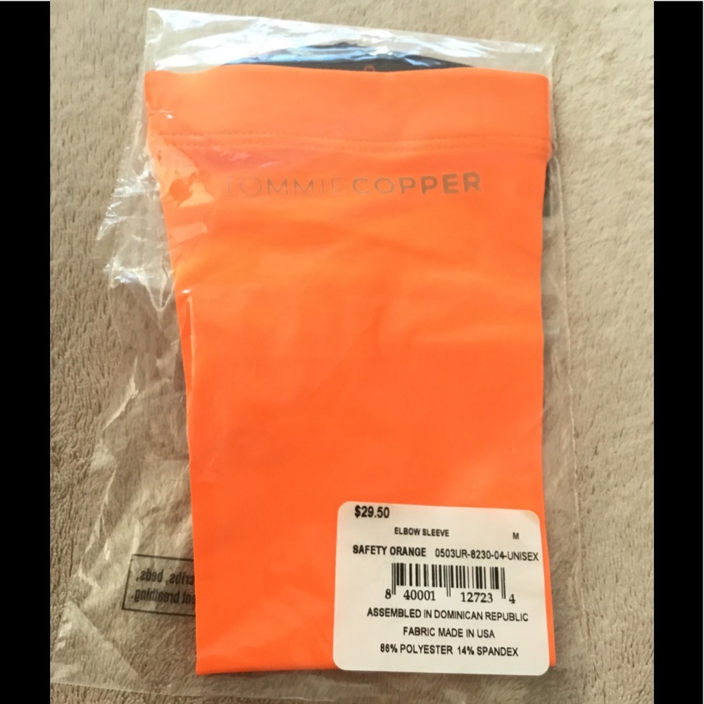 Tommie Copper Safety Orange Elbow Sleeve NWT